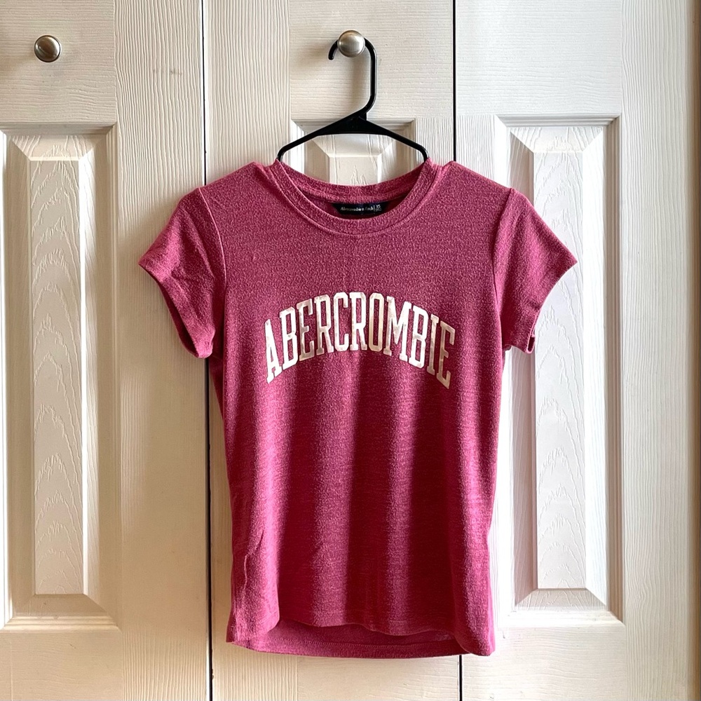 Abercrombie & Fitch: Soft Pink Short-Sleeve “ABERCROMBIE” Tee